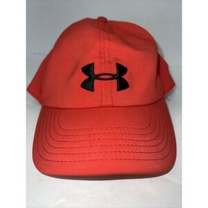 Under Armour Womens Pink Adjustable Polyester Blend Ball Cap Running Hat